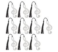 ARTIBETTER 10pcs Silver Music Note Metal Bookmarks Set, Student Reading Stationery Bookmarks for Graduation and DIY Craft Accessories