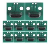 ARTIBETTER 10pcs Socket c Type Board USB Connector USB c Female Connector Motherboard PCB Converter Board for Cable Data line Adapter Board Vertical Connector USB c Module Adapter
