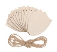 Artibetter 10pcs Unfinished Wooden Shield Cutouts Natural DIY Wood Shapes for Craft Projects Thanksgiving Christmas Home Party Decoration Plaques