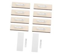 Artibetter 10Pcs Wooden Blank Name Tags with Pins for DIY Crafting School Events Trade Shows Office Identification Badges