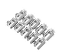 ARTIBETTER 10pcs Zinc Alloy Glass Clamp Brackets for Bathroom Mirrors and Shelves Adjustable Height for Glass Antirust Heavy Duty Supports for Frameless Panels Secure Grip Hardware for