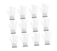 Artibetter 12 Pairs Fingertip Static Nylon Protective Gloves with Non Slip Coating Durable Work Gloves for Electronics Assembly Welding and Industrial Use