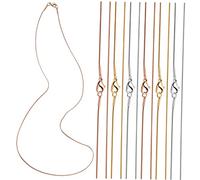 Artibetter 12 Pcs Stainless Steel Chain Necklace for Jewelry Making Lobster Clasp Design for DIY Pendant Accessories Versatile Jewelry Crafting Supplies in Gold Silver Rose Gold