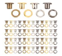 Artibetter 120 Sets Metal Eyelets, Colored Copper Grommets, ID: 3mm