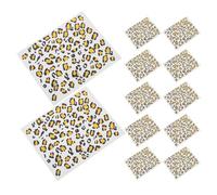 Artibetter 12pc Leopard Temporary Tattoos Glitter Hydro Dip Film Stickers for Men Women Hypoallergenic Removable Body Art Decals Lasting Fade-resistant Design for Parties Beach Trips