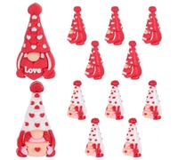 Artibetter 12pcs 1.3-Inch Valentine Gnome Statue Collection, Cute Heart-Themed