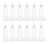 Artibetter 12pcs 100ml Art Squeeze Bottles with Precision Nozzle and Leakproof Design, Pet Pp Material Nozzle Bottles for Short Trips and Daily Use
