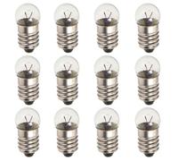Artibetter 12pcs 2.5v 0.3a Miniature Screw Base Electrical Experiment Light Bulbs Small Pocket Flashlight Bulbs Physics Teaching Small Indicator Lamps for Schools