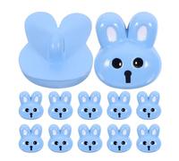 Artibetter 12Pcs Blue Resin Novelty Buttons Shaped Like Rabbits for DIY Crafts and Decorating Shoes, Decorative and Ornamental Sewing Buttons for Needlework Craft Embellishments