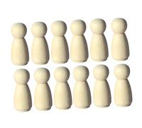 ARTIBETTER 12Pcs DIY Wooden Doll Models Unfinished Peg Dolls for Micro Landscape Ornaments Miniature Craft Painting Decoration for Dollhouse and Collectors