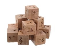 Artibetter 12pcs Five-Line Staff Wooden Music Note Dice 25mm - Music Game Dice High-Pitched Low-Pitched Design for Beginner Students Theory Learning