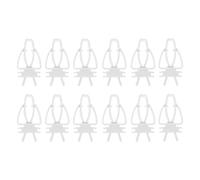 Artibetter 12pcs Plastic Bird Food Clamps for Parrots and Small Birds White Fruit and Cuttlefish Bone Holders with Strong Bite Force Effective Food Clips Feeding