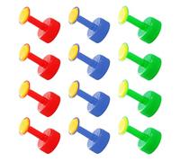 ARTIBETTER 12Pcs Plastic Bottle Cap Sprinkler Nozzles for Indoor Plants Garden Bonsai Watering Can Head Replacement with Red Green Blue Misting Spray Spouts for Seedling Irrigation