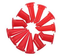 ARTIBETTER 12pcs Red Caulk Nozzle Tips Set - Duckbill, 2.0 Round, and Right Angle Plastic Sealant Nozzles for Glass Glue Caulking, Reusable Joint Filling Tool for Home Renovation and Bathroom