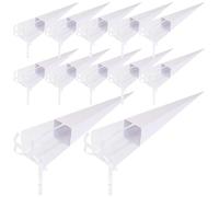 Artibetter 12pcs Single White Rose Flower Packaging Box with Cone Shape Made of Iridescent Paper for Valentine and Wedding, Providing Protection Effect and Elegant Flower Packaging