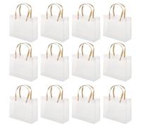 Artibetter 12pcs Sturdy Pvc Storage Bags with Flat Rope Handles and Wear-resistant Design for Wedding Favour Packaging and Desktop Decor
