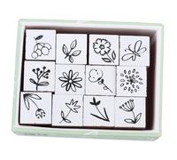 ARTIBETTER 12pcs Wooden Animal Stamp Set for DIY Scrapbook Seals, Random Patterns Handbook Stamping Crafts, Creative Wooden Seal Collection for Arts Crafts Projects Random Style