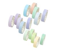 Artibetter 15 Rolls Washi Tape Set Colorful Self Adhesive Scrapbook Tapes for DIY Crafting Lightweight Decorative Stickers Easy to Cut and Residue for Journals and Gift Wrapping