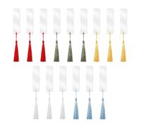 Artibetter 15pcs Blank Sublimation Bookmark Heat Transfer Craft Bookmark Acrylic Blanks with Hole and Tassel Elegant Stylish Simple Design Comfortable to Touch Practical in Use for Creative