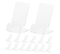 Artibetter 15pcs Transparent Phone Stand for Desk Portable Clear Cell Phone Holder with Stable Support Fit for Home Office Bedroom Kitchen Use