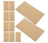 ARTIBETTER 160Pcs A6 Kraft Paper Blank Refill Pages for Loose Leaf Notebook Planner Inserts Refillable Journal Filler Paper for Personal Writing and Sketching