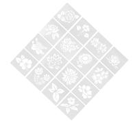ARTIBETTER 16pcs Hand-Drawn Floral Stencils Set for Crafts and Wall Painting Reusable DIY Plant Templates for Card Making and Home Decor Unique Vinyl Patterns for Creative Art Projects