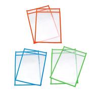 Artibetter 1set Rubbable Stationery Bag School Supplies Classroom Teacher Supplies Pockets Homeschooling Dry Stationary Supplies Caddy Organizer Erasable Pouches School Pouch PVC 6pcs
