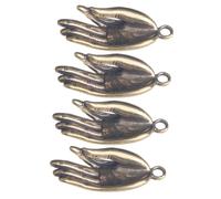 Artibetter 1set Zen Heart Buddha Hand Keychain Decoration Spiritual Pendants Scarab Pendant Charms Mixed Charm Pendants Alloy Prayer Pendants Home Ornaments Hand Pendant Copper Light 4pcs