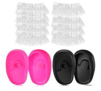 Artibetter 2 Pairs Ear Cover Shower Ear Covers 3.07x1.77x0.20in Universal Size Elastic Opening Silicone Protector for Men Women Hair Salons Barbershop