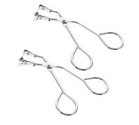 Artibetter 2 Pcs Stainless Steel Precision Eyelash Curler with Black Non-Slip Silicone Pads, Mini Half Lash Curler Makeup Tool for Detailed Eyelash Styling and Shaping