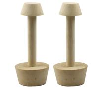 Artibetter 2 Pcs Wooden Egg Tart Mold Pastry Tamper Kitchen Tools Double-Sided Design Easy to Clean Safe to Use for Home Baking