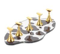 Artibetter 2 Sets Acrylic Nail Art Practice Stands Press on Nails Display Holder with Base and Displaying