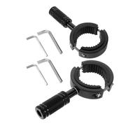 Artibetter 2 Sets Motorcycle Light Bracket Mount Aluminum Alloy | Black Finish, Tube Clamp Fitting, Protective Bumper Shape, for Headlamp Racks and Auxiliary Lights