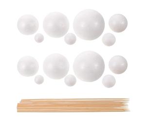 ARTIBETTER 2 Sets Solar System Craft Kit with 7 Sized Foam Balls and 10 Bamboo Sticks, Lightweight Polystyrene Model for Science Projects and Creative Crafts