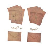 ARTIBETTER 2 Sets Vintage Letter Paper and Portable Envelopes for Valentine S Festival of Writing Stationery with Romantic Retro Kraft Design for Love Letters and Special Occasions