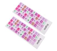 Artibetter 2 Sheets English Keyboard Stickers for Laptop Computers Material Non Slip Replacement Decals Fit for Keyboard Keys Easy to Install Refresh Worn Out Letters