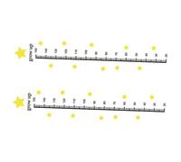 Artibetter 2 Sheets Height Wall Sticker Kids Decor Height Ruler Height Measuring Chart Kindergarten Wall Sticker Kids Height Decal Wall Ruler Sticker Fashion Stickers PVC Cartoon Grow Child