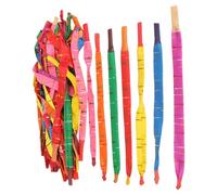 Artibetter 200pcs Colorful Rocket Balloons - Whistle Screaming Latex Balloons - Long Striped Design for Birthday, Holiday Party, Outdoor Festival Play, Backyard Fun