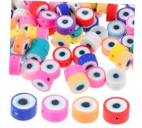 ARTIBETTER 200Pcs Evil Eye Spacer Beads for Jewelry Making DIY Bright Color Loose Beads for Stringing Craft Projects and Handmade Accessories