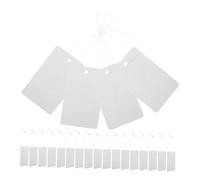 ARTIBETTER 200pcs Plastic Blank Price Tags with Strings Wear Resistant Writable Labels for Clothing Merchandise and Logistics Tear Resistant Oil Marking Tags