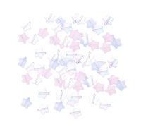 ARTIBETTER 200pcs Star Shaped Beads for Bracelet Making DIY Jewelry Craft Supplies with Vibrant Transparent Blue Pink Purple Colors for Necklaces Earrings and Handmade Gifts