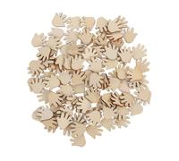 ARTIBETTER 200pcs Unfinished Natural Wood Hand Shaped Pieces 20mm Thick Plain Wooden Hand Cutouts for DIY Crafts Home Decor and Photo Props
