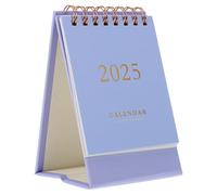 Artibetter 2025 Mini Desk Calendar Standing Flip Desktop Calendar Small Paper Planner with Spiral Binding for Office and Home Use, Simple and Modern Design, Green Colour, Compact Size