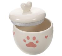 Artibetter 20oz Pet Urns Decorative Ceramic Small for Cat Lovers Pet Urn Heart Pattern Keepsake for Ashes and Hairs Sympathy Fits Cat Small Dog Home Display