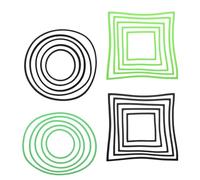 Artibetter 20pcs Aquarium Floating Plant Circles Round Square Fish Tank Barriers in Black and Green Turtle Feeding Ring and Decorative Accessory for Aquatic Plant Growth and Healthy Betta