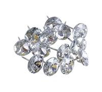 Artibetter 20pcs Crystal Buttons for Sofa Crystal Rhinestone Buttons Upholstery Nails Clear Button Pins Decorative Push Pins Sparkling Diamond Upholstery Buttons Bed Pins Foot White Furniture