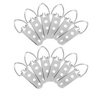 Artibetter 20pcs D-Ring Picture Hangers, Frame Hangers with Screws, Three Hole Hooks, Iron, Silver, for Picture Frames and Wedding Photos, Home Decor Wall Mounting