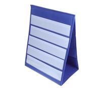 Artibetter 20Pcs Desktop Pocket Chart Self Standing Tabletop Teaching Display Board with White Dry Erase Cards Small for Classroom Word Building and Sentence Strips