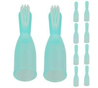 ARTIBETTER 20pcs Green Mini Finger Cover Toothbrushes for Prison Use, Small Wear-Resistant Manual Toothbrushes with Thumb Sleeve, Safety Oral Care Tools for Institutional Settings