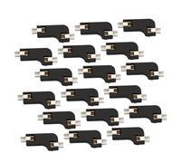 Artibetter 20pcs Hot Swap Pcb Socket for Mechanical Keyboards, Black Abs Material with Two Clamps, Practical Hot-swappable Design Suitable for Custom Keyboard Assembly
